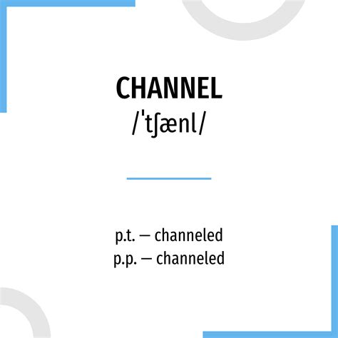 chanel définition|channel verb definition.